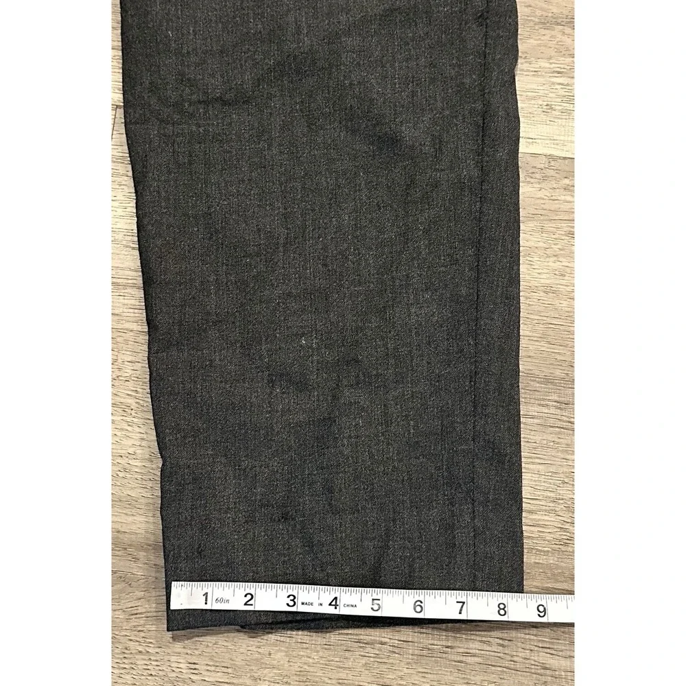 VTG Gap Mens Relaxed Fit 100% Wool Trousers Charcoal Gray Straight Leg 33x28